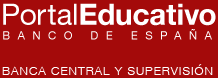 Logotipo del Portal Educativo  del Banco de España, ir a inicio